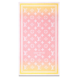 Louis Vuitton Drap Bain Monogram Degrade Rose Pink Classic Logo Bath Beach Towel